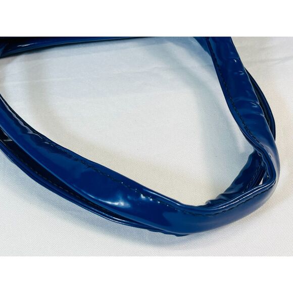 Robin Ruth Phuket Logo Tote Bag Blue Pink Patent Handle Shopper MOD - Picture 11 of 14